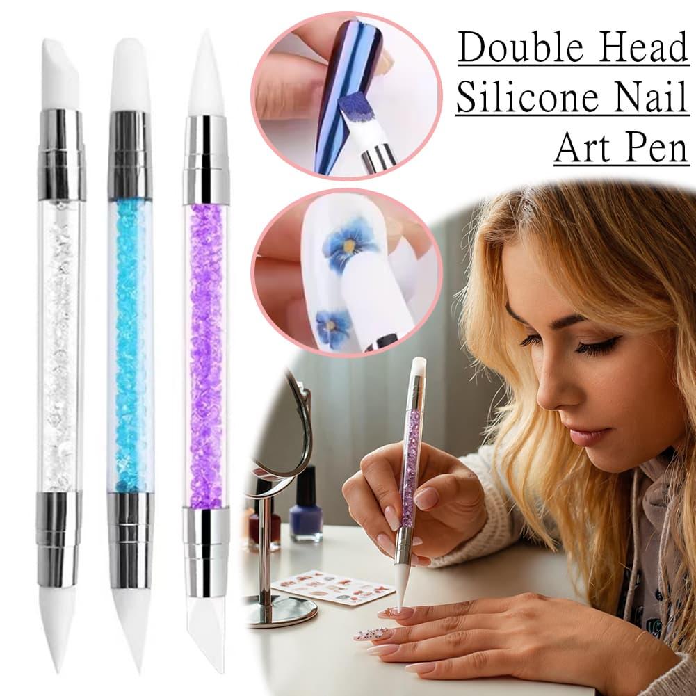 Nail Fan Brush - Tırnak Sanatı Çift Uçlu Silikon Kalem