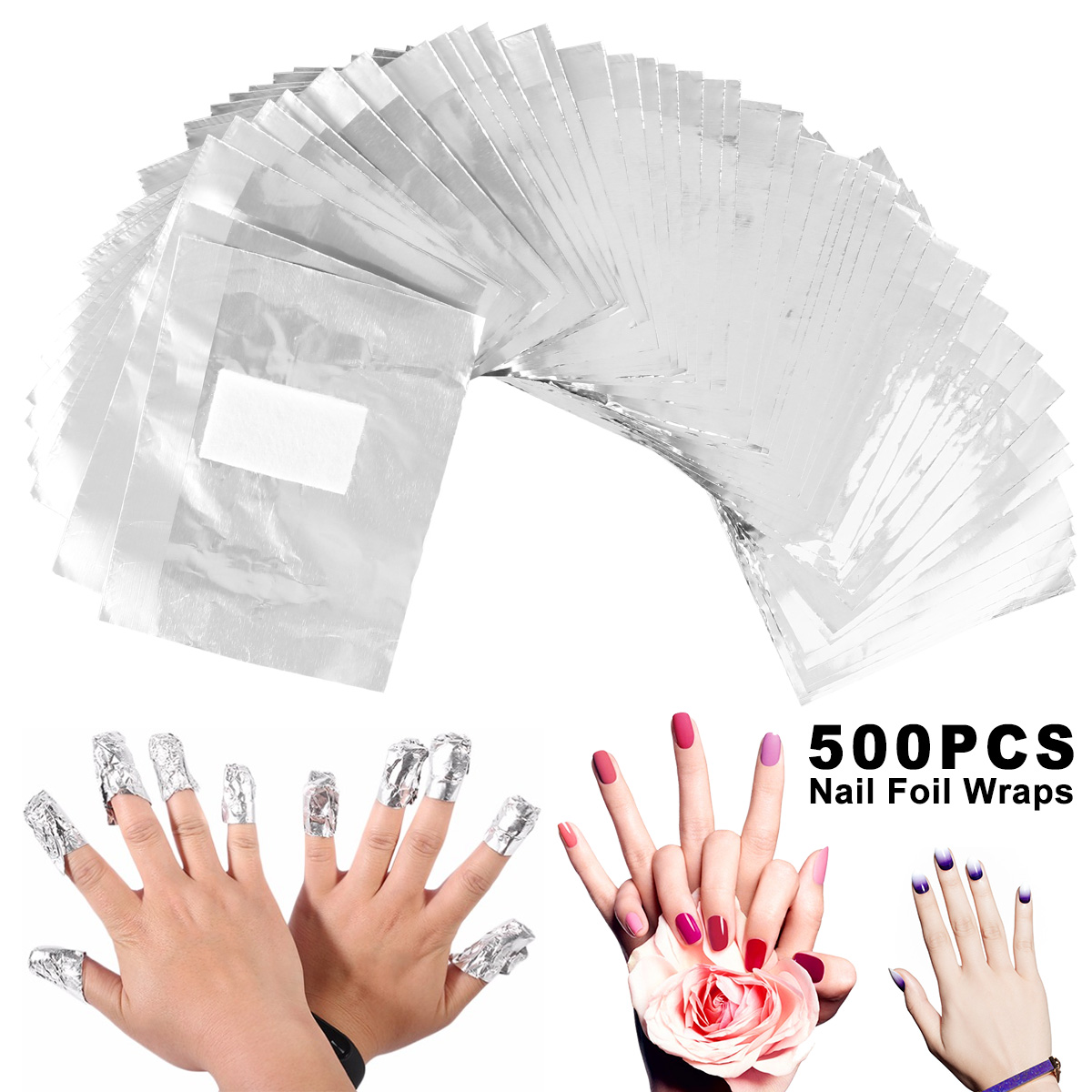 Nail Art Remover - 500/1000 Adet Alüminyum Folyo Jel Tırnak