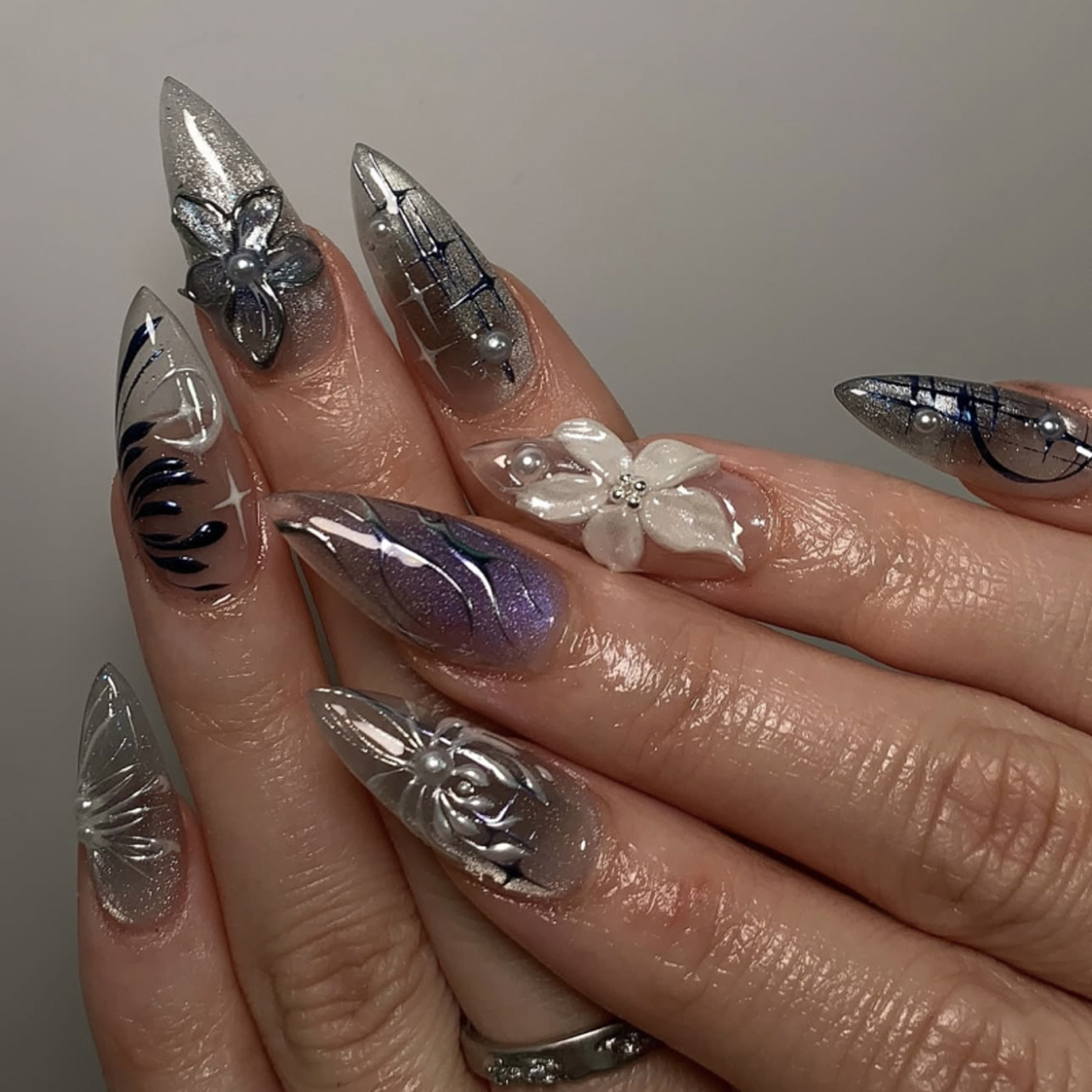 24 Adet Stiletto Şeklinde Siya - Nail Art Y2K incelemesi ve fiyatı