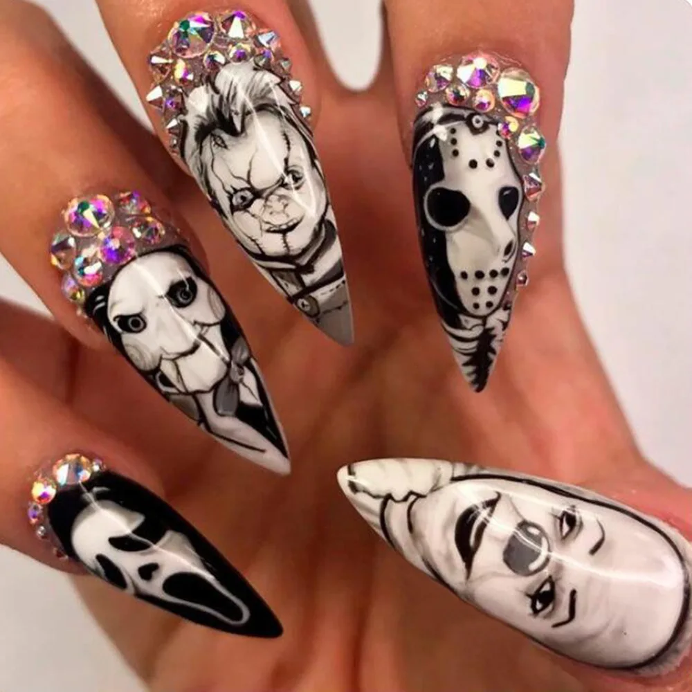 24 adet parlak uzun badem cadı - Nail Art Vampire incelemesi ve fiyatı