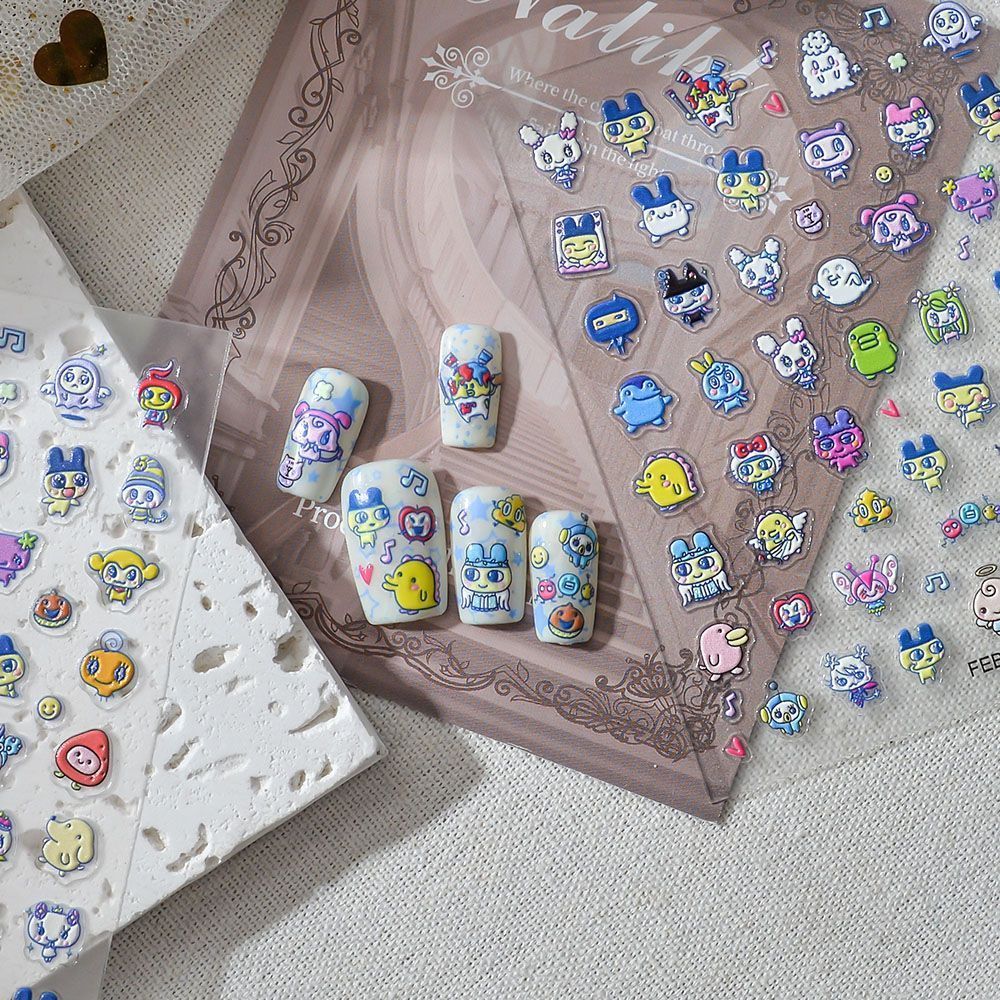 Tamagotchi Çizgi Film 3D Kabar - Nail Art Design incelemesi ve fiyatı