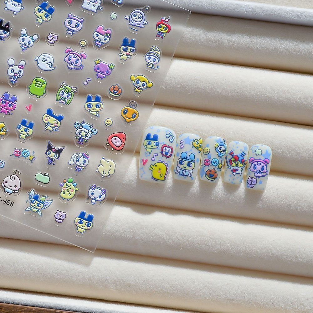 Tamagotchi Çizgi Film 3D Kabar - Nail Art Design incelemesi ve fiyatı