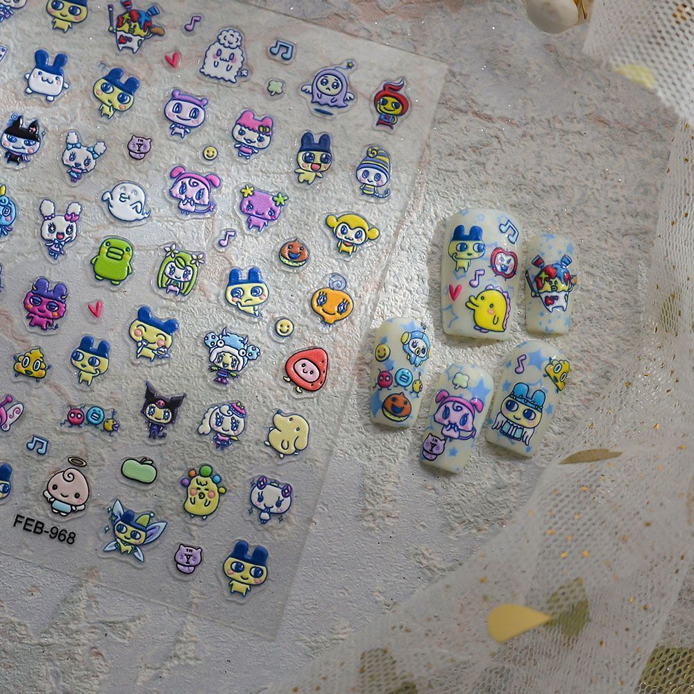 Tamagotchi Çizgi Film 3D Kabar - Nail Art Design incelemesi ve fiyatı