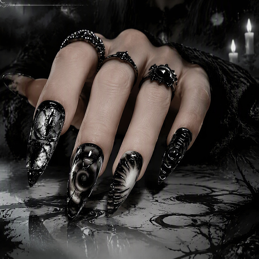 Stiletto Gotik Takma Tırnaklar - Nail Art Y2K incelemesi ve fiyatı