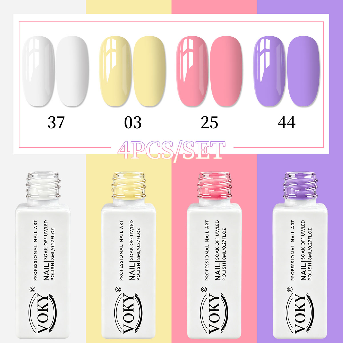 VOKY 4 parçalı makaron şık düz - Nail Art Elegant incelemesi ve fiyatı