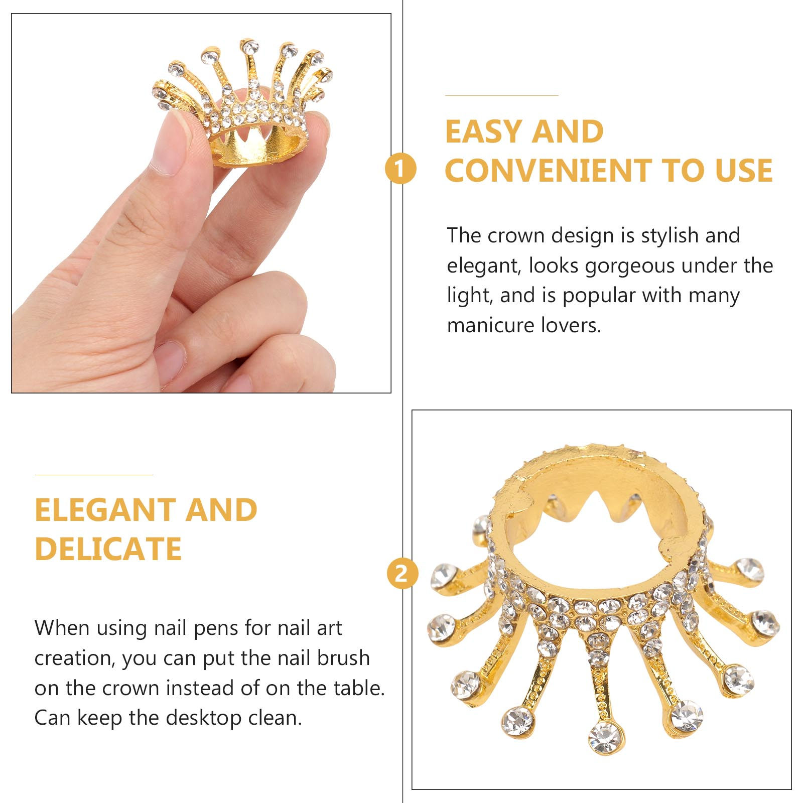 5 Adet Şık Taç Şeklinde İnci D - Nail Art Elegant incelemesi ve fiyatı